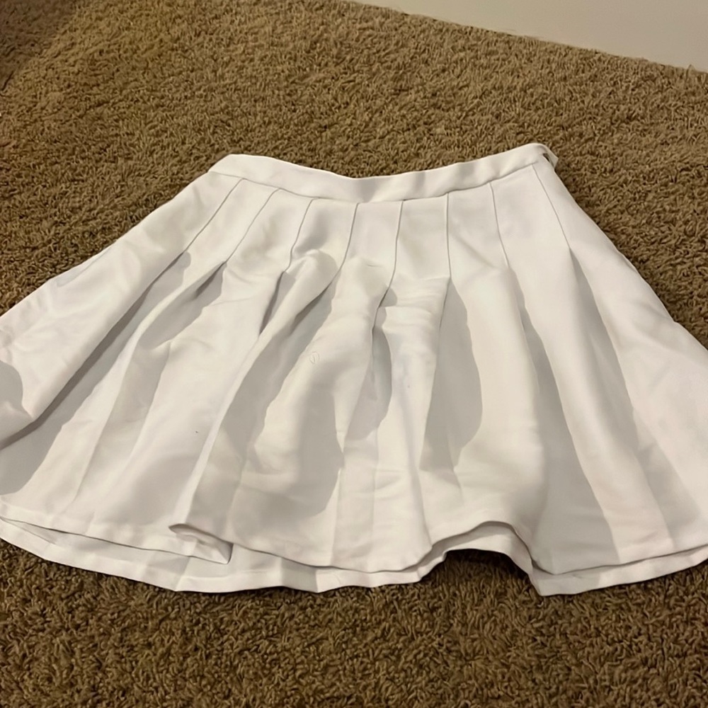 White tennis skirt